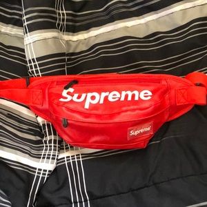 supreme leather fanny pack